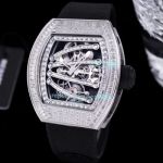 Swiss Quality Replica Richard Mille RM 59-01 Yohan Blake Diamond Watch Black Band